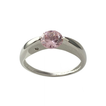 Bague d'occasion or 750 blanc zirconias