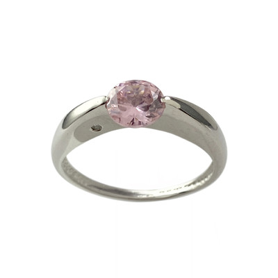 Bague d'occasion or 750 blanc zirconias - vue 1