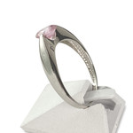 Bague d'occasion or 750 blanc zirconias - vue 2