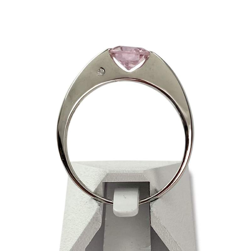 Bague d'occasion or 750 blanc zirconias - vue 3