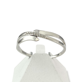 Bague d'occasion or 375 blanc diamants