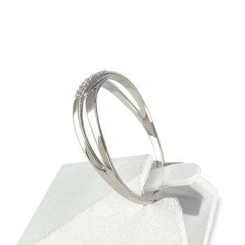 Bague d'occasion or 375 blanc diamants