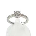 Bague d'occasion or 750 blanc diamants - vue 1