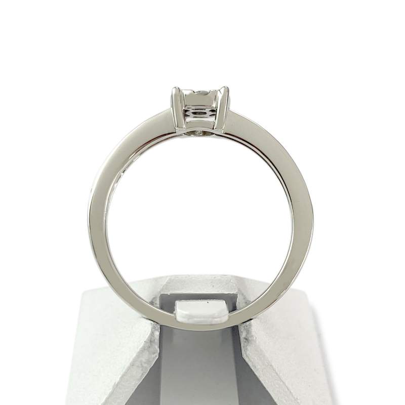 Bague d'occasion or 750 blanc diamants - vue 2