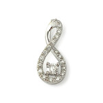 Pendentif d'occasion or 750 blanc diamants - vue 1
