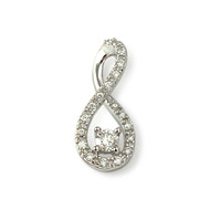 Pendentif d'occasion or 750 blanc diamants