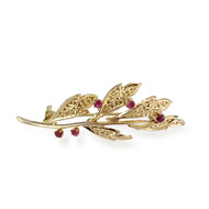 Broche d'occasion or 750 jaune rubis