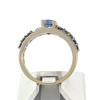 Bague d'occasion 2 ors 750 saphirs et diamants - vue V3