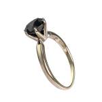 Bague d'occasion or 585 blanc diamant noir traité - vue 2
