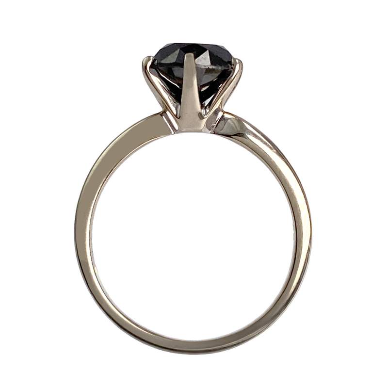 Bague d'occasion or 585 blanc diamant noir traité - vue 3