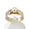 Bague d'occasion or 750 jaune perle de culture - vue V1