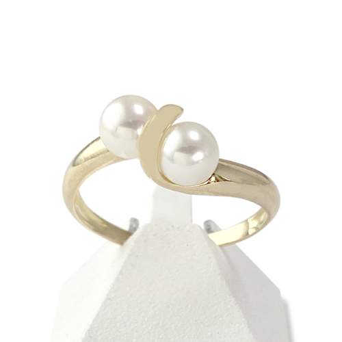 Bague d'occasion or 750 jaune perles de culture