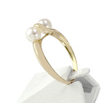 Bague d'occasion or 750 jaune perles de culture - vue 2