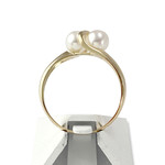 Bague d'occasion or 750 jaune perles de culture - vue 3