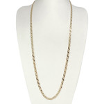 Pre-owned 750 yellow gold necklace with marine chain, 70 cm - view 2