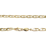 Pre-owned 750 yellow gold necklace with marine chain, 70 cm - view 3