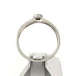 Bague d'occasion or 375 blanc diamants et rubis - vue 3