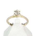 Solitaire d'occasion or 750 jaune diamant - vue 1