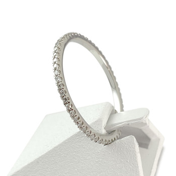 Bague d'occasion or 750 blanc diamants