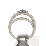 Second hand gold 750 white diamonds ring - view 3