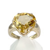 Bague d'occasion or 750 jaune citrine coeur - vue V1