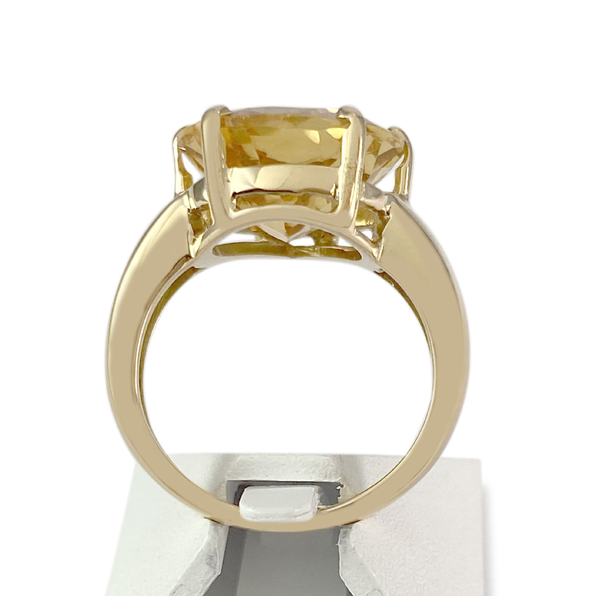 Bague d'occasion or 750 jaune citrine coeur - vue 3