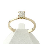 Pre-owned 18K yellow gold solitaire ring with a 0.25-carat diamond - view 1