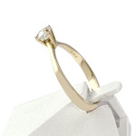 Solitaire second hand gold 750 yellow diamond 0,25 carat - view 2