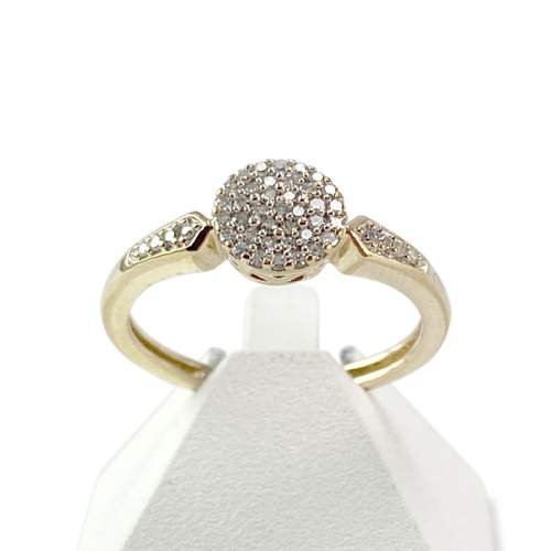 Bague d'occasion or 375 2 tons diamants