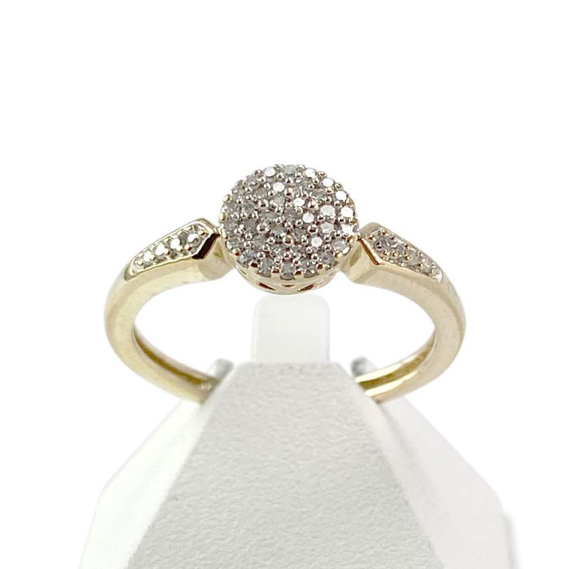 Bague d'occasion or 375 2 tons diamants - vue 1