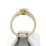 Bague d'occasion or 375 2 tons diamants - vue 3