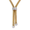 Collier d'occasion or 750 jaune zirconias 42 cm - vue V1