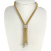 Collier d'occasion or 750 jaune zirconias 42 cm - vue V2