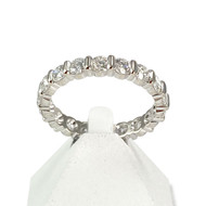 Bague d'occasion or 750 blanc diamants