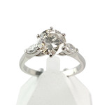 Bague d'occasion or 750 blanc diamants - vue 1