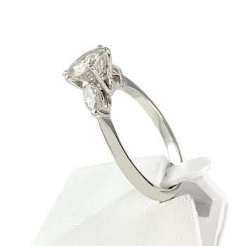 Bague d'occasion or 750 blanc diamants