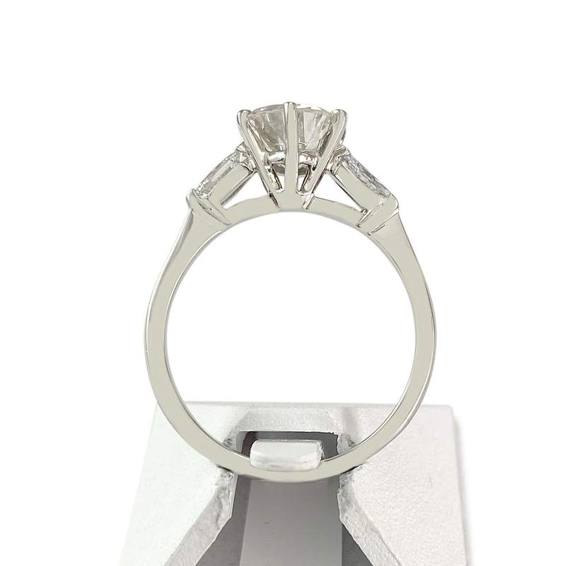 Bague d'occasion or 750 blanc diamants - vue 3