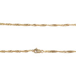 Collier d'occasion or 750 jaune maille torsadée 50cm - vue 3