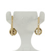 Boucles d'oreilles d'occasion or 585 2 tons diamants perles - vue V3