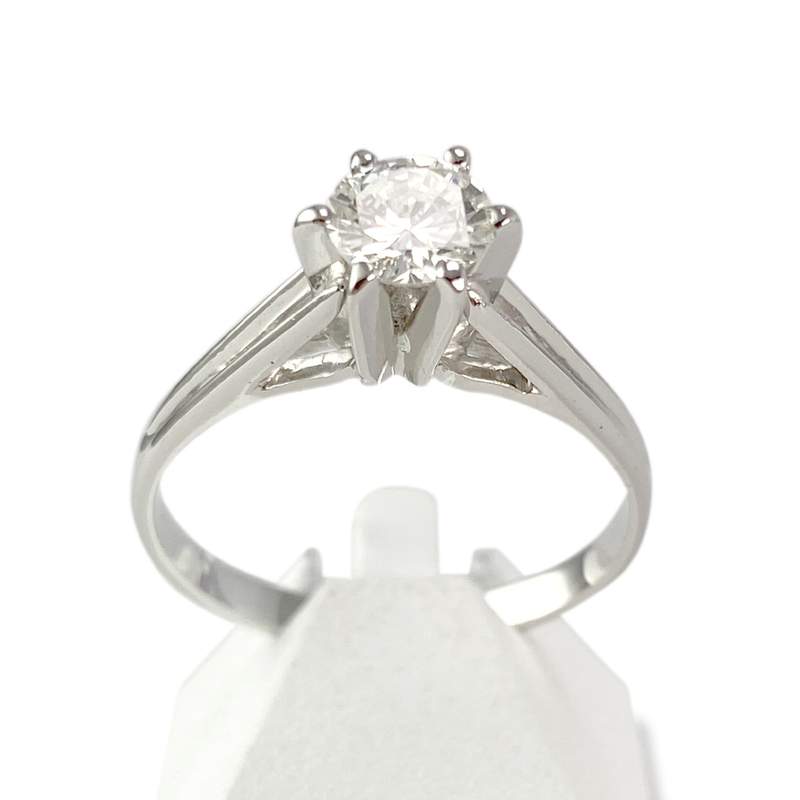Bague d'occasion or 750 blanc diamant - vue 1