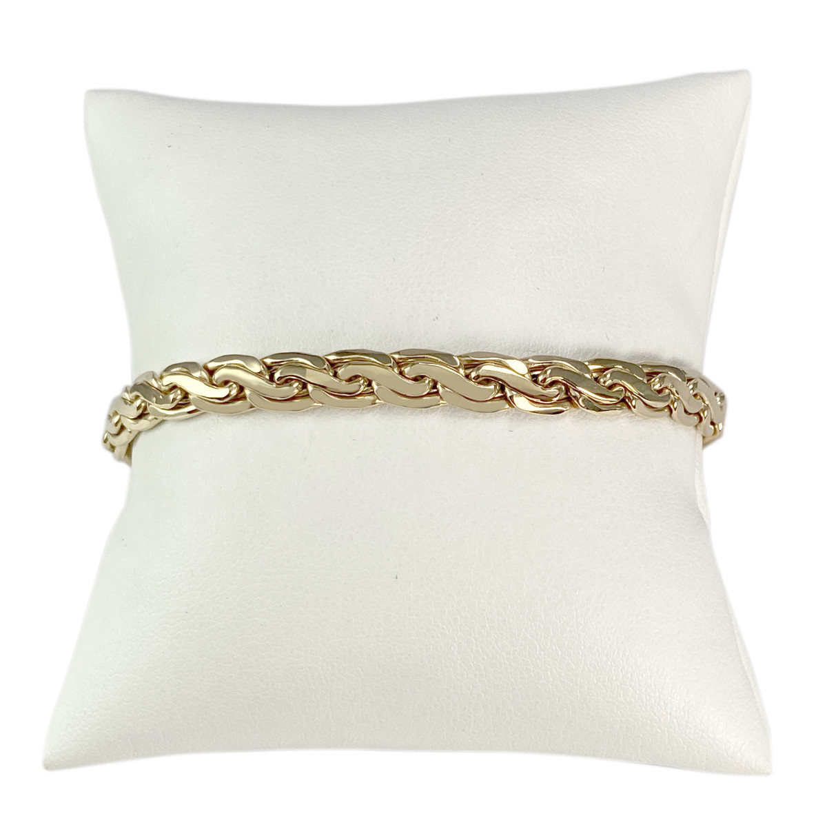 Bracelet d'occasion or 750 jaune maille fantaisie 19cm