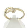 Bague d'occasion or 750 jaune coeur diamant - vue V1