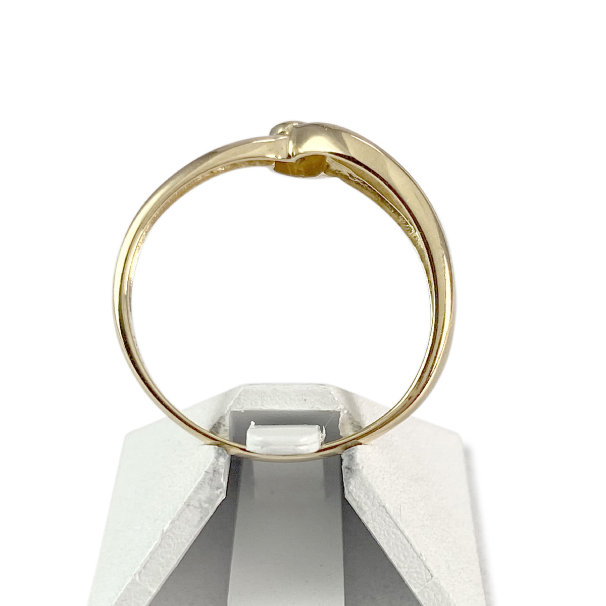 Bague d'occasion or 750 jaune coeur diamant - vue 3