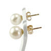 Boucles d'oreilles d'occasion or 750 jaune perle de culture - vue V2