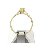 Solitaire d'occasion or 750 jaune diamant - vue 3