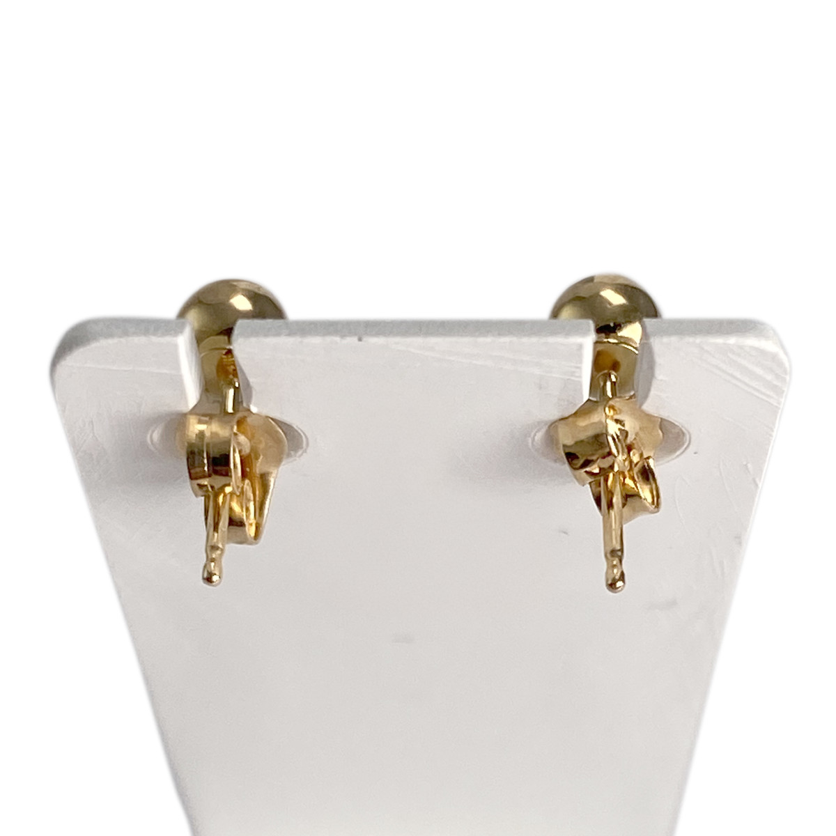 Boucles d'oreilles d'occasion or 750 jaune perles de culture de Chine - vue 3