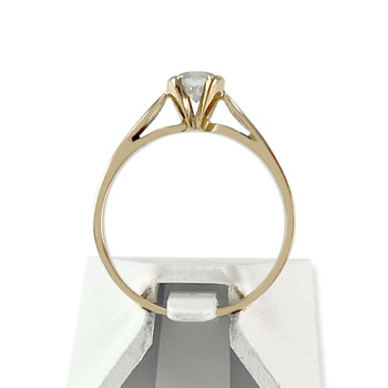 Solitaire tweedehands goud 750 gele diamant
