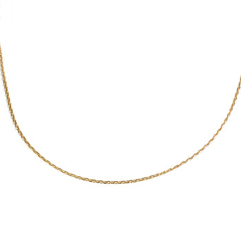 Collier d'occasion or 750 jaune maille forçat 40cm