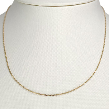 Collier d'occasion or 750 jaune maille forçat 40cm