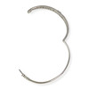 Bracelet jonc d'occasion or 375 blanc zirconias - vue V3